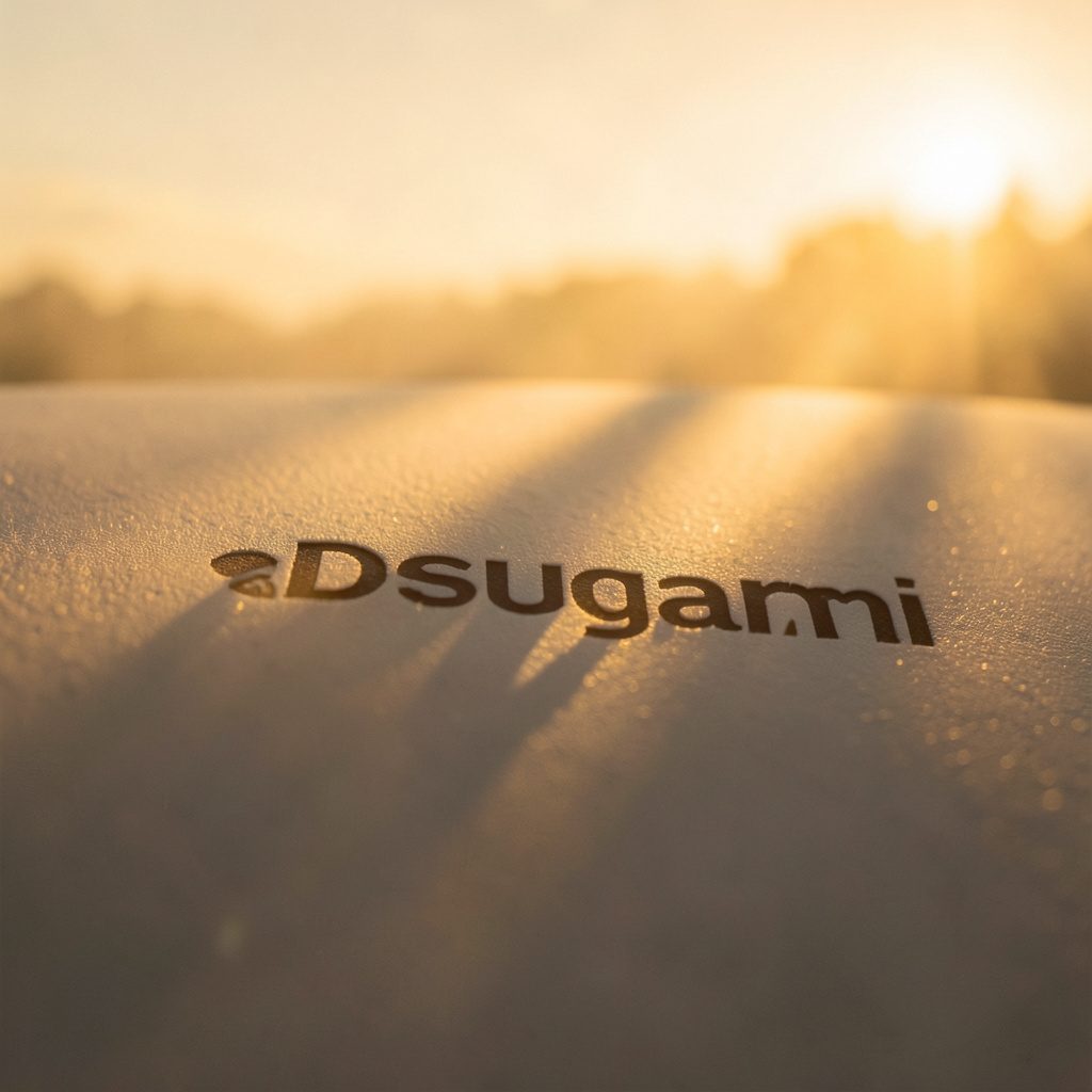 Small Desugami logo badge in warm orange